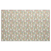 Tissu floral de corgi - menthe (Fat Quarter)