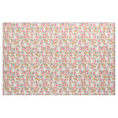 Tissu floral de corgi - rose (Fat Quarter)