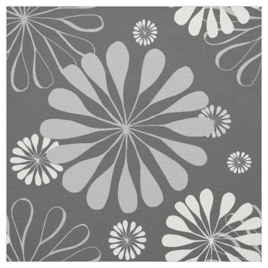 tissu floral gris (Échantillon)