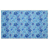 Tissu Floral Jacobéen , Navy et Cerulean Blue (Fat Quarter)
