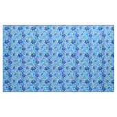Tissu Floral Jacobéen , Navy et Cerulean Blue (Yard)