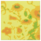 Tissu floral jaune et orange (Fermer)