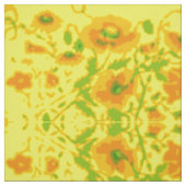 Tissu floral jaune et orange (Échantillon)