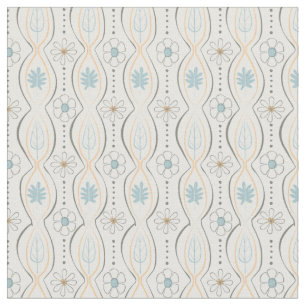 Tissu Floral moderne Pastel du Moyen-siècle