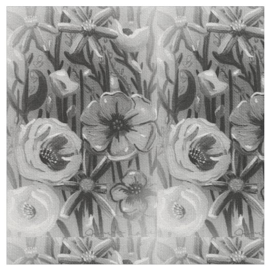 Tissu floral noir et blanc (Fermer)