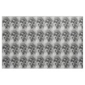 Tissu floral noir et blanc (Fat Quarter)