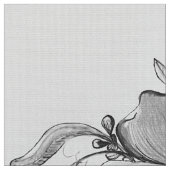 Tissu Floral noir et blanc (Fermer)