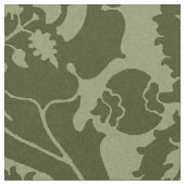 Tissu Floral Oblique Renaissance, Vert Olive (Fermer)