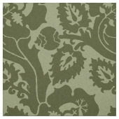 Tissu Floral Oblique Renaissance, Vert Olive (Échantillon)
