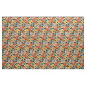 Tissu Floral or Brown Orange Super rétro (Yard)
