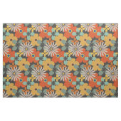 Tissu Floral or Brown Orange Super rétro (Fat Quarter)