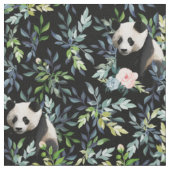Tissu Floral Panda Motif (Fermer)