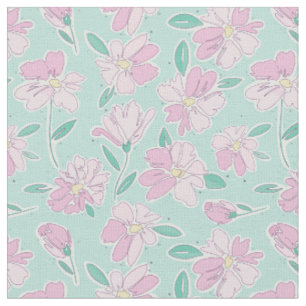 Tissu Floral pastel doux
