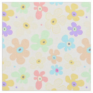 Tissu Floral Pastel Motif