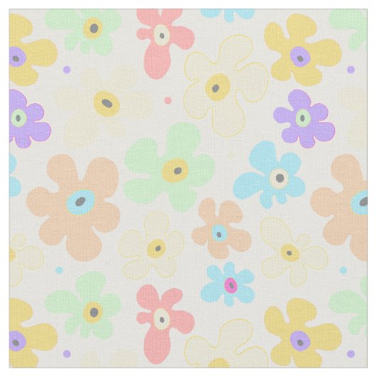 Tissu Floral Pastel Motif (Fermer)