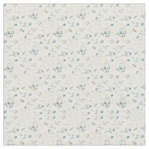 Tissu Floral Petit Bleu Et Blanc