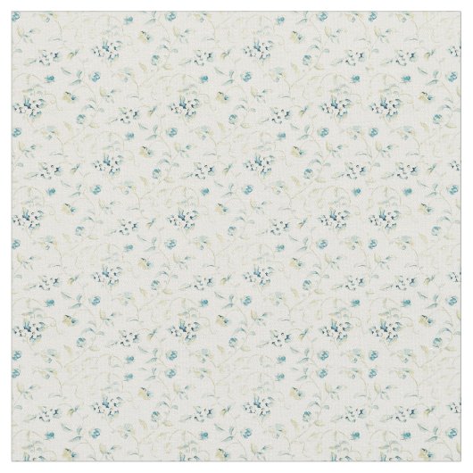 Tissu Floral Petit Bleu Et Blanc (Fermer)