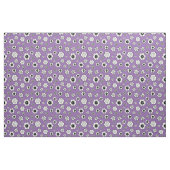 Tissu Floral pourpre, noir et blanc (Fat Quarter)
