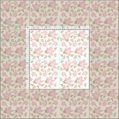 Tissu floral rose (Carreau)