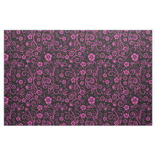 Tissu floral rose épicé