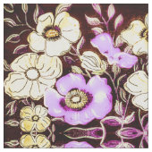 Tissu floral rose et jaune (Fermer)