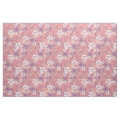 Tissu Floral rose et violet pastel (Yard)