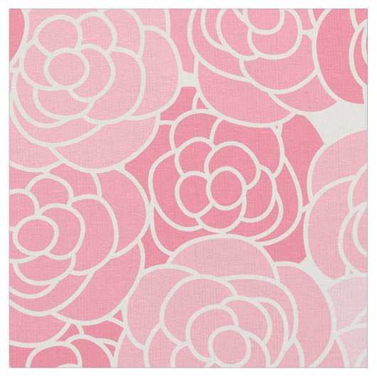 Tissu floral rose moderne (Fermer)