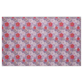 Tissu Floral rouge, violet (Fat Quarter)
