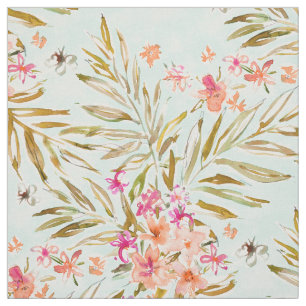 Tissu Floral tropical d'aquarelle en bon état de NUEVO