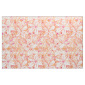 Tissu Floral tropical de pêche pour la plage de COUCHER (Fat Quarter)