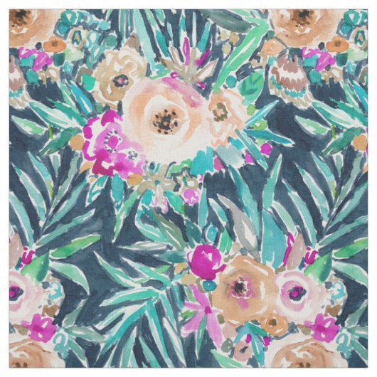 Tissu Floral tropical foncé TELLEMENT DÉCONTRACTÉ (Échantillon)