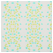 Tissu Floral Turquoise (Échantillon)