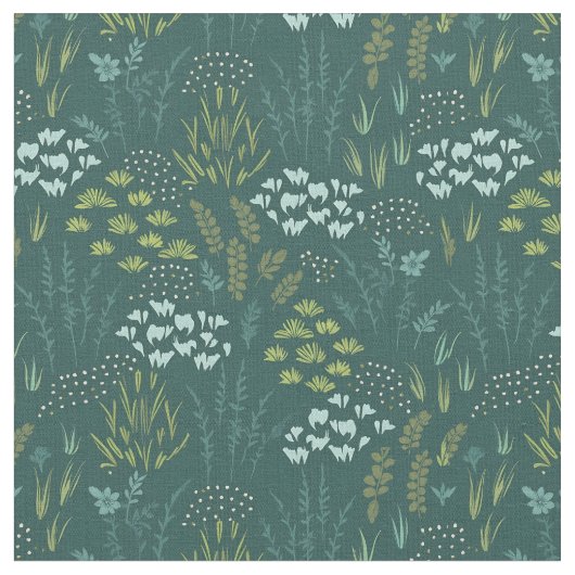 Tissu Florale de la Forêt (Fermer)
