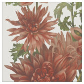 Tissu Floraux de fleurs rouges (Fermer)