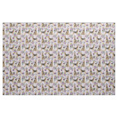Tissu floraux pourpres d'airedale terrier (Fat Quarter)