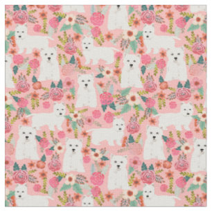 Tissu floraux vintages rose