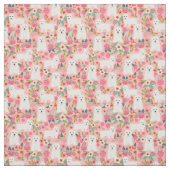 Tissu floraux vintages rose (Échantillon)