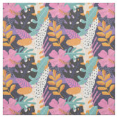 Tissu Flore Abstraite tropicale brillante (Échantillon)