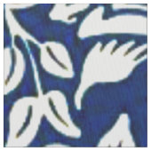 Tissu Flore bleue, bleu et blanc (fermé)