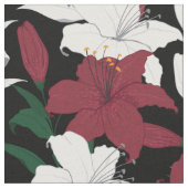 Tissu Flore de Noël rouge et blanc (Fermer)