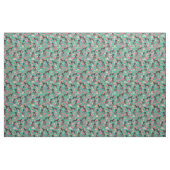 Tissu Flore de poitrine brun allemand turquoise (Fat Quarter)