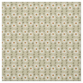 Tissu Flore décorative en blanc et beige (Échantillon)