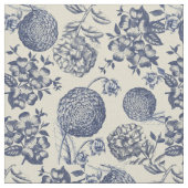 Tissu Flore d'impression florale de fleurs bleues antiqu (Fermer)
