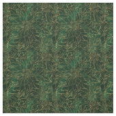 Tissu Flore dorée et verte Dahlia (Échantillon)