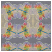 Tissu Flore et libellules (Échantillon)