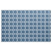 Tissu Flore géométrique bleu classique (Yard)