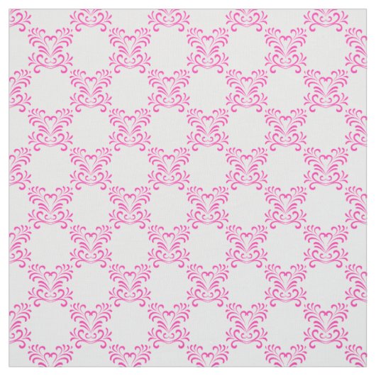 Tissu Flore rose sur blanc | Jolie (Échantillon)