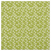 Tissu Flore verte et blanche (Échantillon)