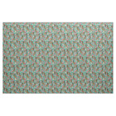 Tissu Flore vintage belge malinois turquoise (Fat Quarter)