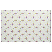 Tissu Flore violette et minuscule jaune (Fat Quarter)